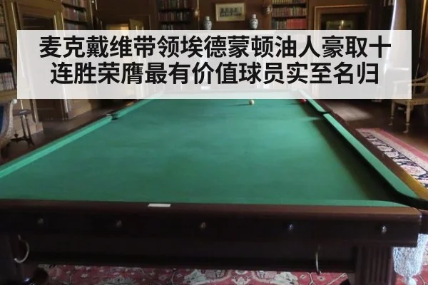 麦克戴维带领埃德蒙顿油人豪取十连胜荣膺最有价值球员实至名归
